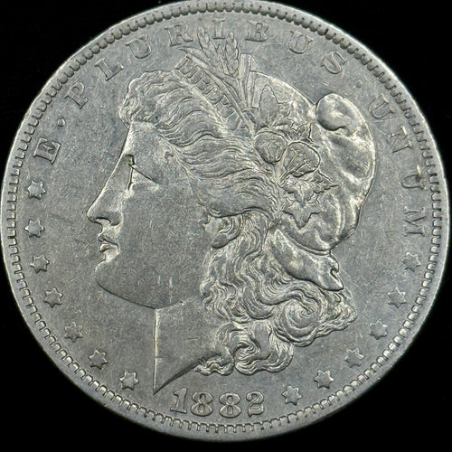 1882-O Morgan Silver Dollar Raw Cleaned