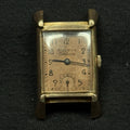 Vintage Rose GF Bulova 14k Gold Filled Tank Watch For Parts Repair 7AK 21J