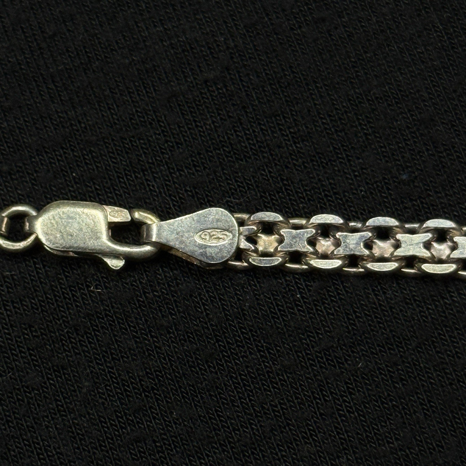 Estate Sterling Silver Bismarck Chino Necklace Chain Vintage 925 16.7 Grams 17IN