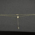 Estate Sterling Silver Rosary Cross Necklace Gold Vermeil 925 Danecraft 18IN