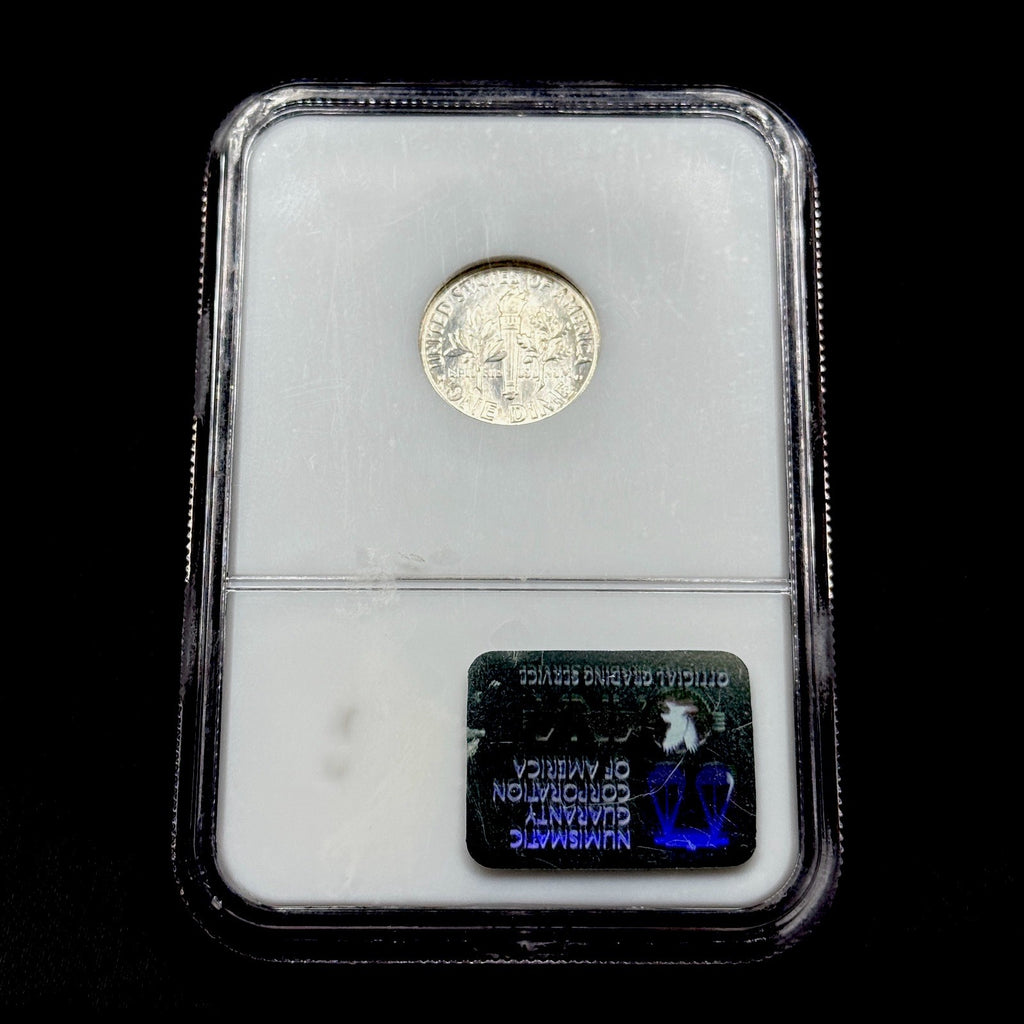 1962 Roosevelt Silver Dime NGC MS65 Rainbow Toned Gem BU