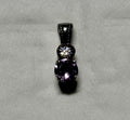 Vintage Avon RJ 925 Sterling Silver Amethyst CZ Pendant