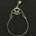 Estate Sterling Silver 925 Charm Holder Hoop Pendant