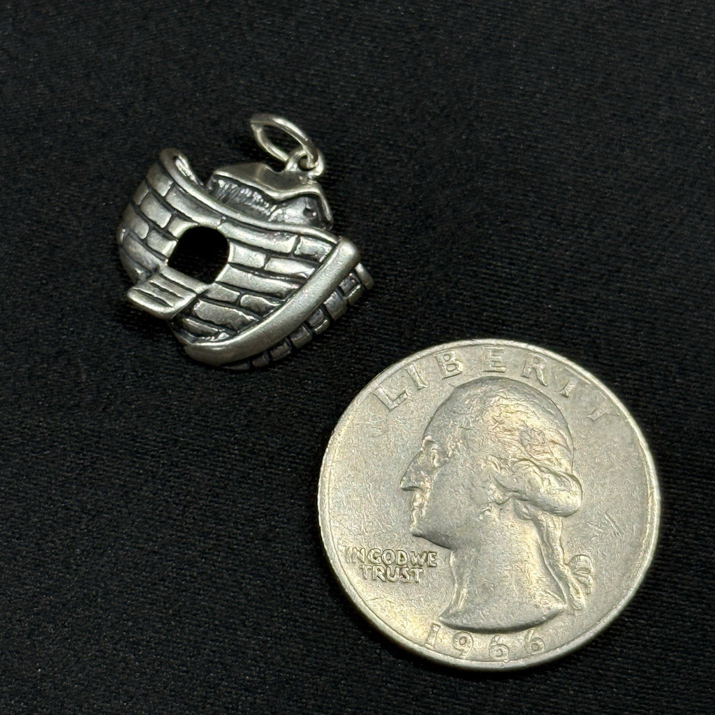 Estate Sterling Silver Noahs Ark Pendant Signed C $ Charm 925