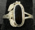 Navajo Native Sterling Silver Ring Black Onyx Size 7.5 925