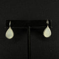 Estate Sterling Silver Earrings Mother Of Pearl Drop 925 Su