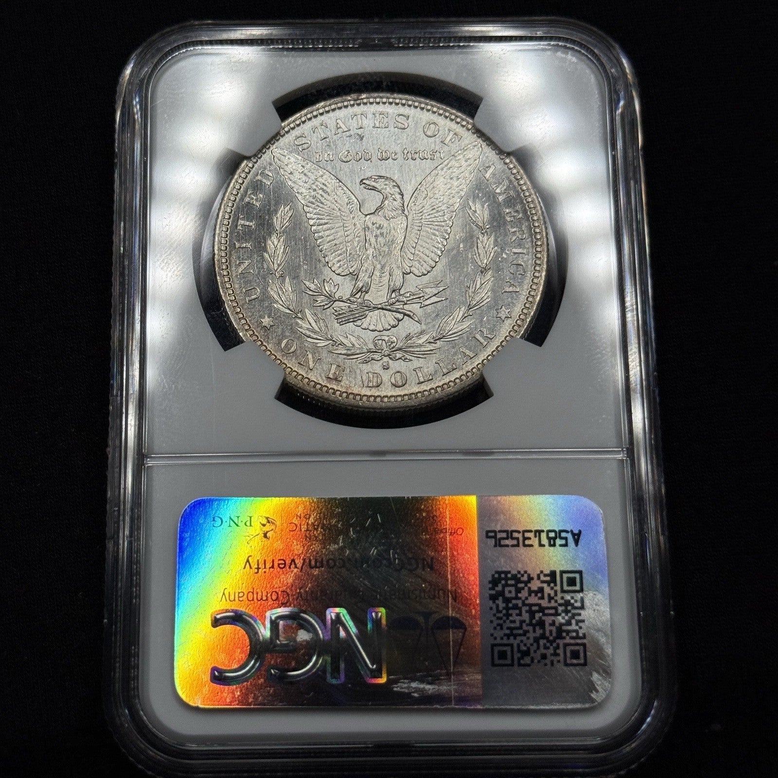 1882-S Morgan Silver Dollar NGC MS63 Semi Prooflike Toned