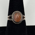Native American Style Sterling Silver Ring Red Agate 925 Size 6.5 Unsigned