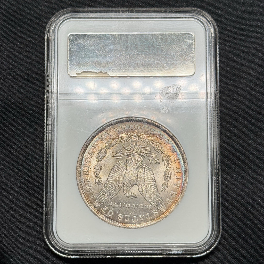 1883-O Morgan Silver Dollar NGC MS65 Rainbow Toning Peripheral Color GEM