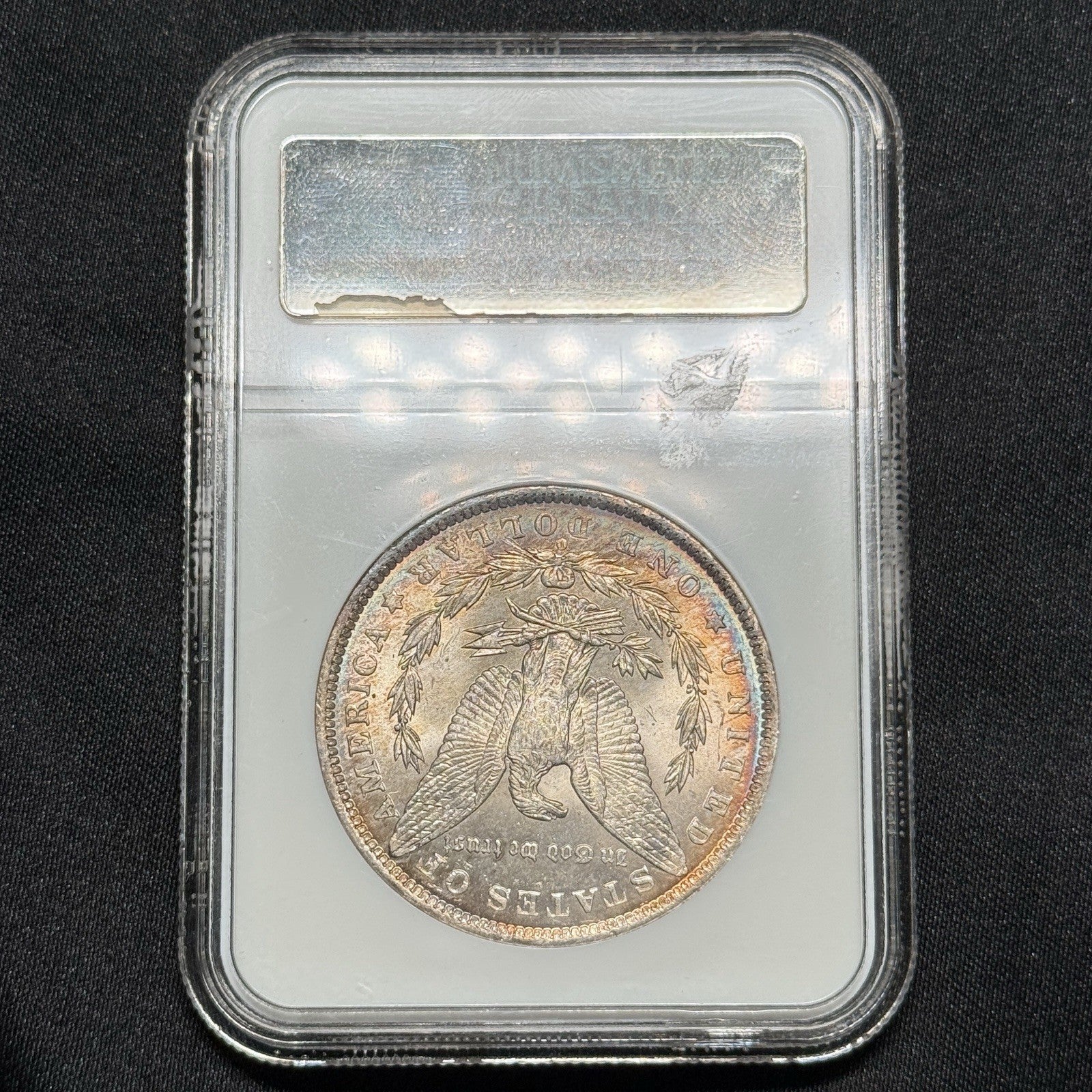 1883-O Morgan Silver Dollar NGC MS65 Rainbow Toning Peripheral Color GEM