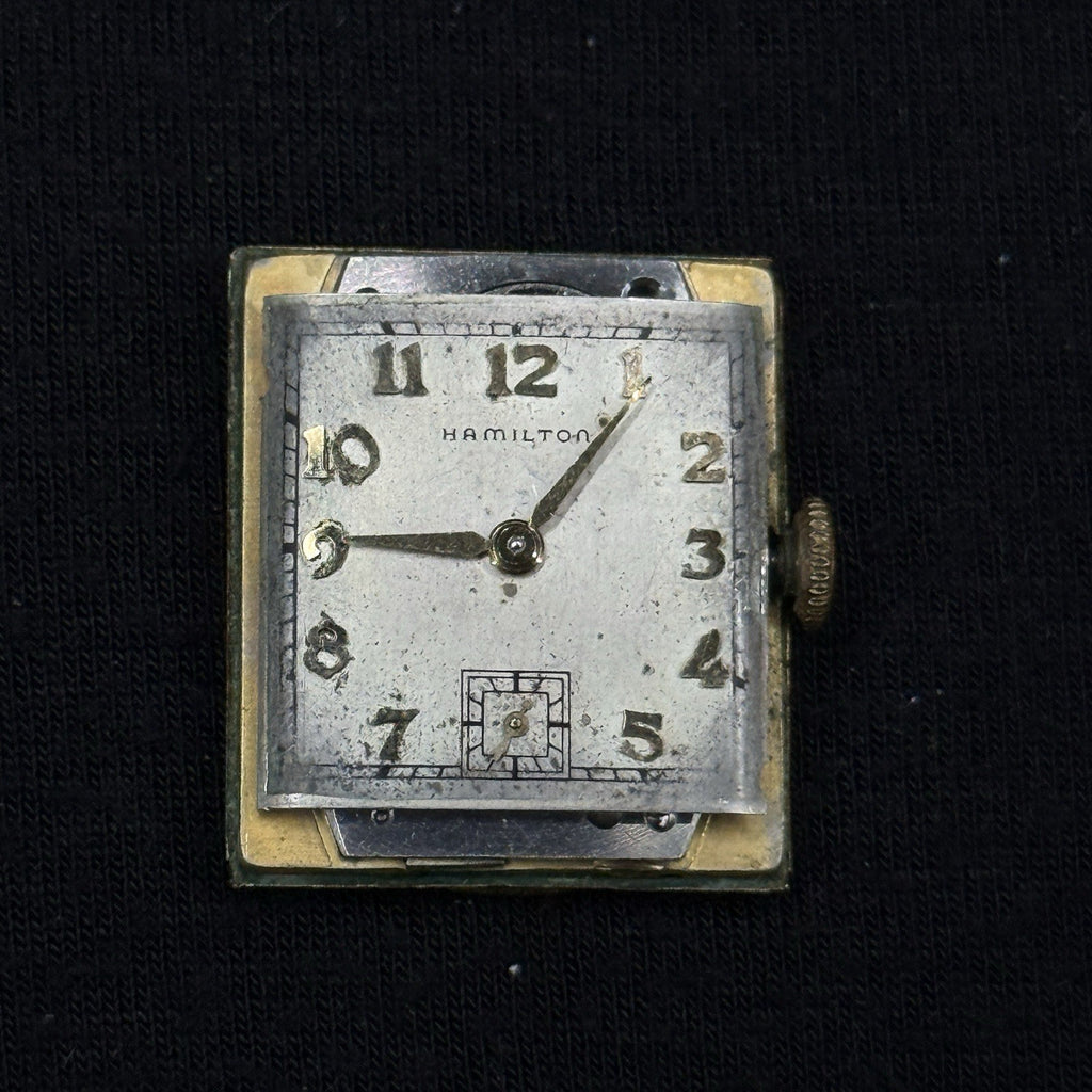 Vintage GF Hamilton 14k Gold Filled Tank Running Watch For Parts Repair 980