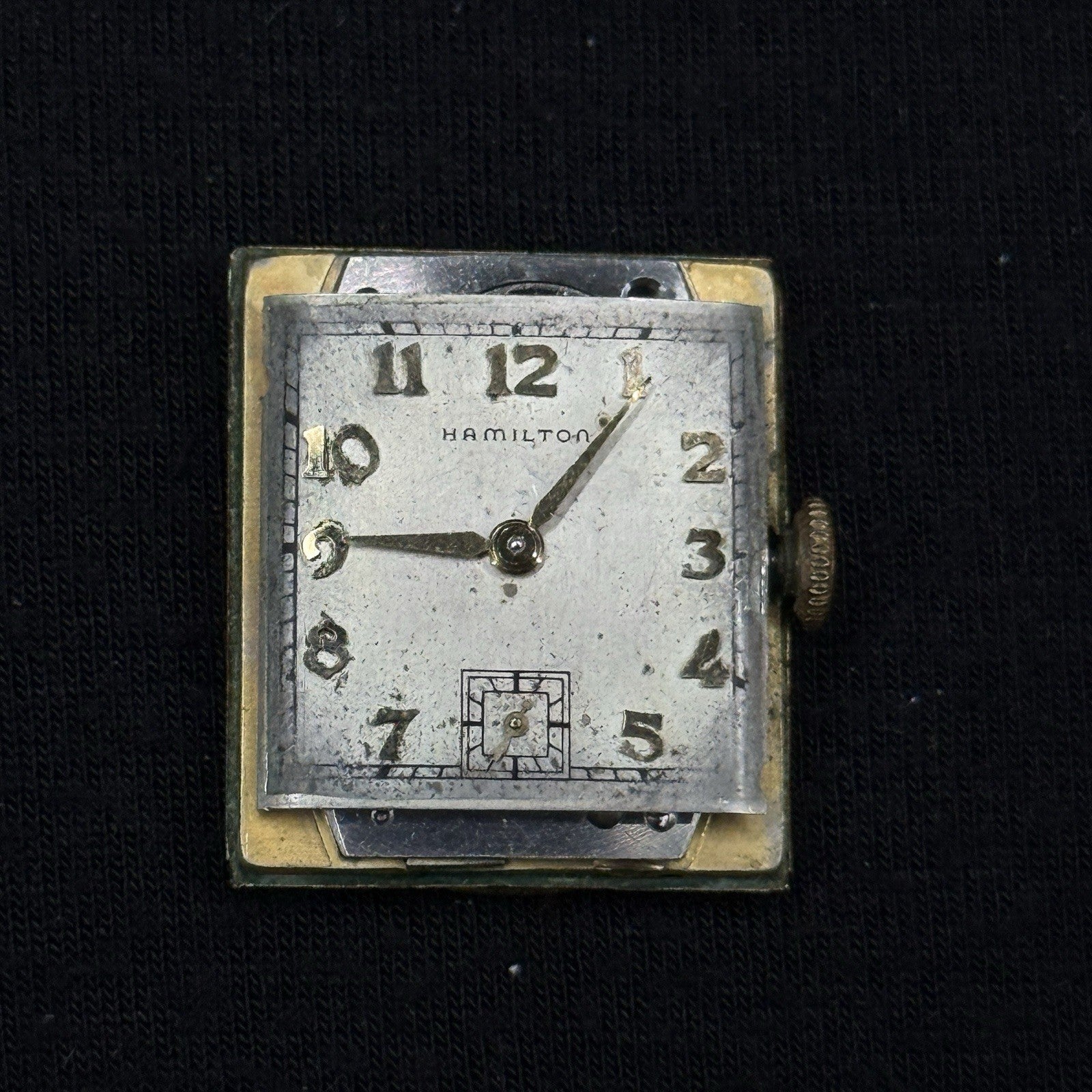 Vintage GF Hamilton 14k Gold Filled Tank Running Watch For Parts Repair 980