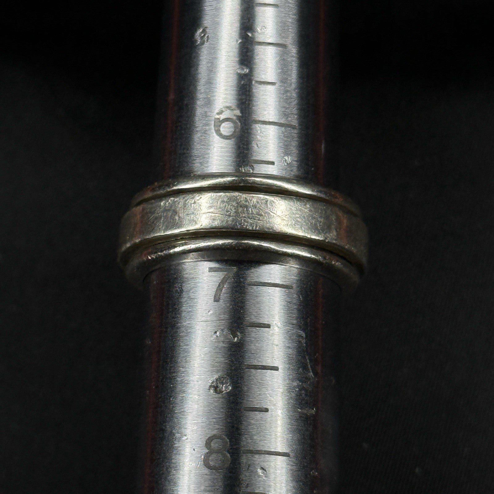 Estate Sterling Silver Ring Mexico Spinner Worry Ring Heavy Band Size 6.75 925