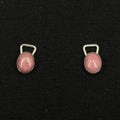 Joseph Esposito Sterling Silver Earring Charm Cabochon Rhodochrosite