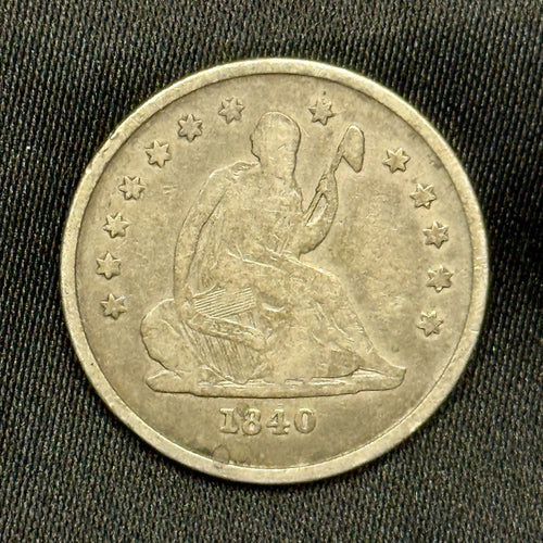 1840-O Seated Liberty Silver Quarter F Fine Better Date Toned