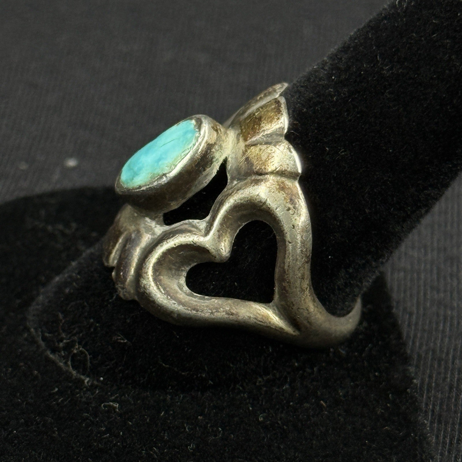 Native Turquoise Sterling Silver Ring Size 9.5 925