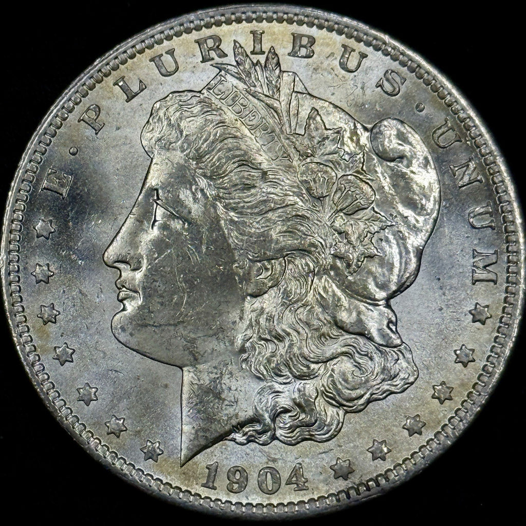 1904-O Morgan Silver Dollar Raw Uncirculated UNC BU Nice Original