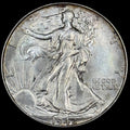 1942 Walking Liberty Half Dollar Silver Uncirculated Toned Original