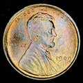 1909 VDB Lincoln Cent Gem Red BU Original Toning Wheat Penny Key Date