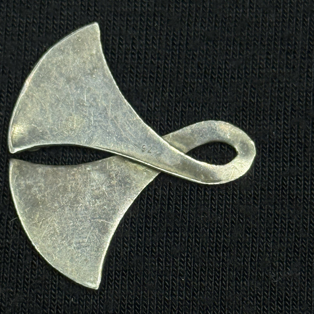 Vintage Sterling Silver Taka Double Axe Pendant 925