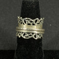 Estate Sterling Silver Ring Israel Spinner Worry Ring Thick Band Size 5 925