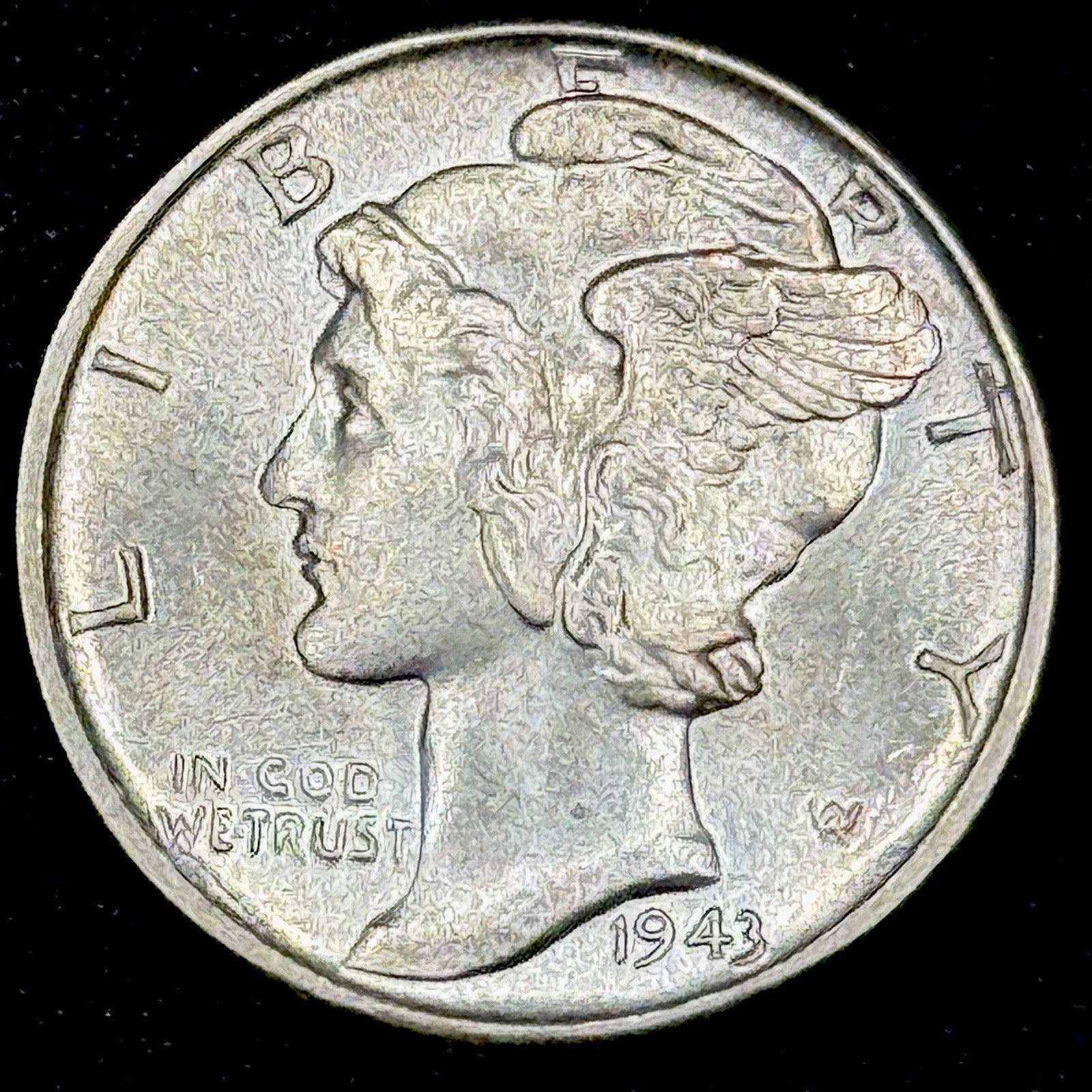 1943 Mercury Dime Silver Uncirculated Original