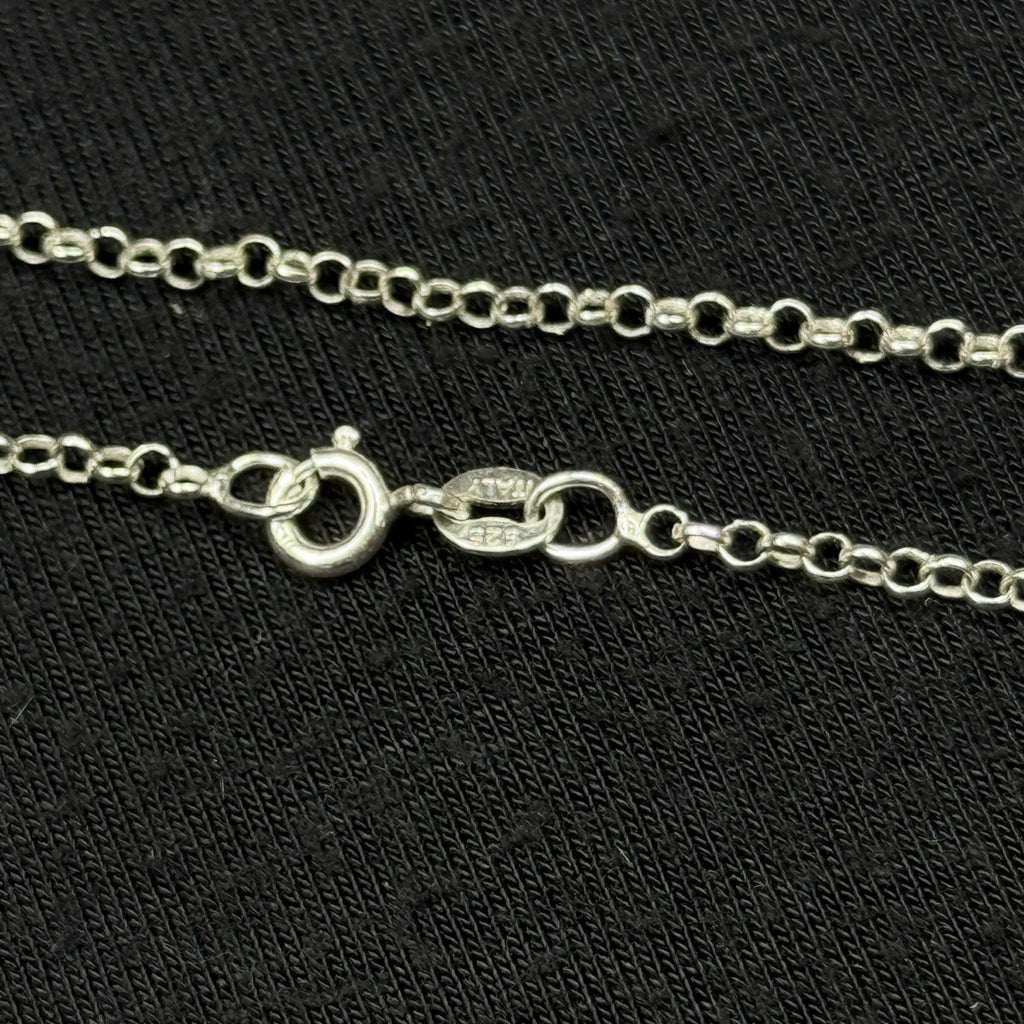 Estate Sterling Silver Round Link Chain Necklace 3.1g 21IN