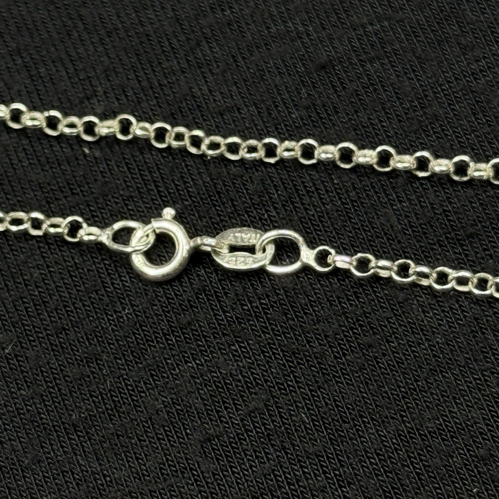 Estate Sterling Silver Round Link Chain Necklace 3.1g 21IN