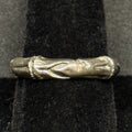 Estate Sterling Silver Ring Bamboo Band Signed C+C Size 8.75 925