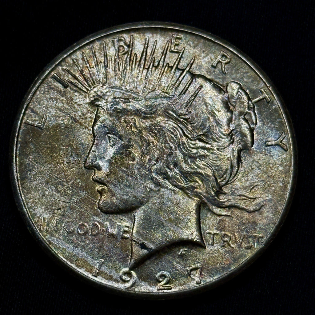 1927 Peace Silver Dollar Raw Uncirculated Nicely Toned